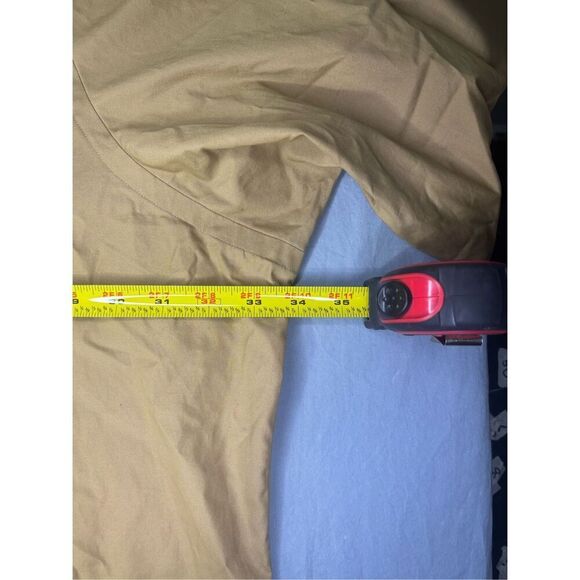 Ralph Lauren Mens Shirt 4XLT Tan Brown Button Long Sleeve Green Pony - Picture 9 of 9